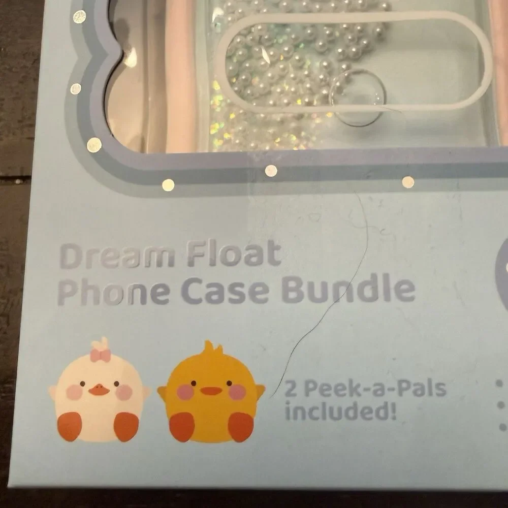 Artikl Peek-a-Pals Dream float iPhone 15 Case Bundle Chicks Liquid Glitter New